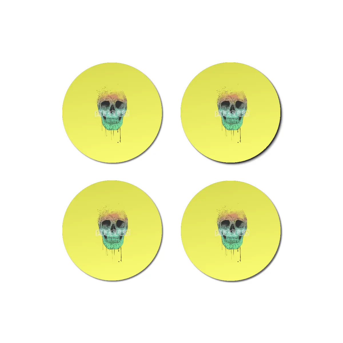 Pop art skull Bardak Altlığı