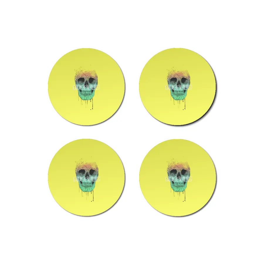 Pop art skull Bardak Altlığı