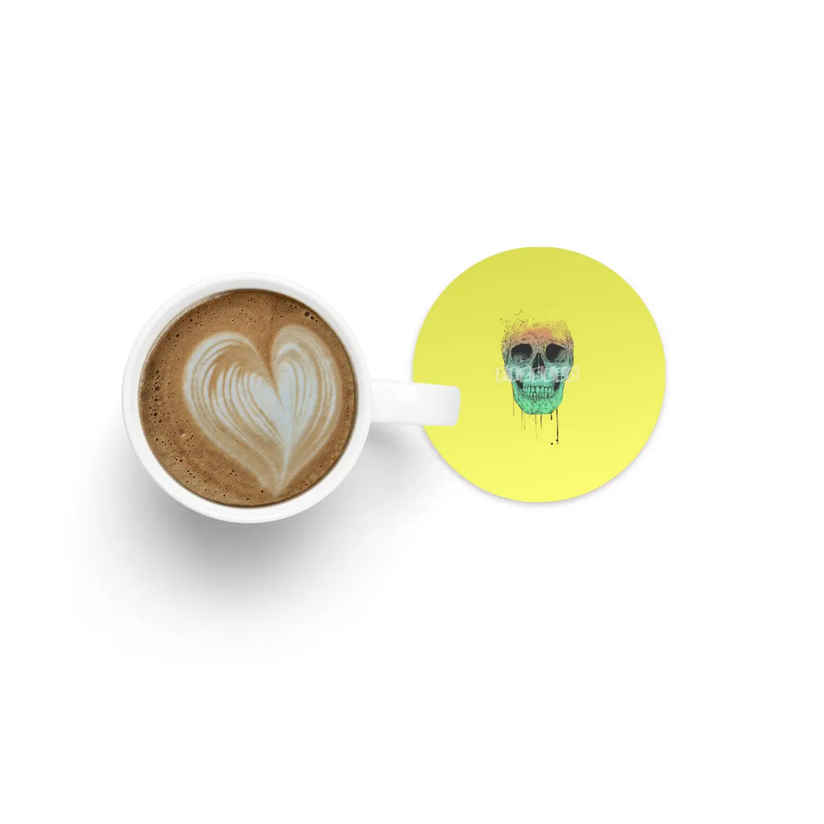 Pop art skull Bardak Altlığı