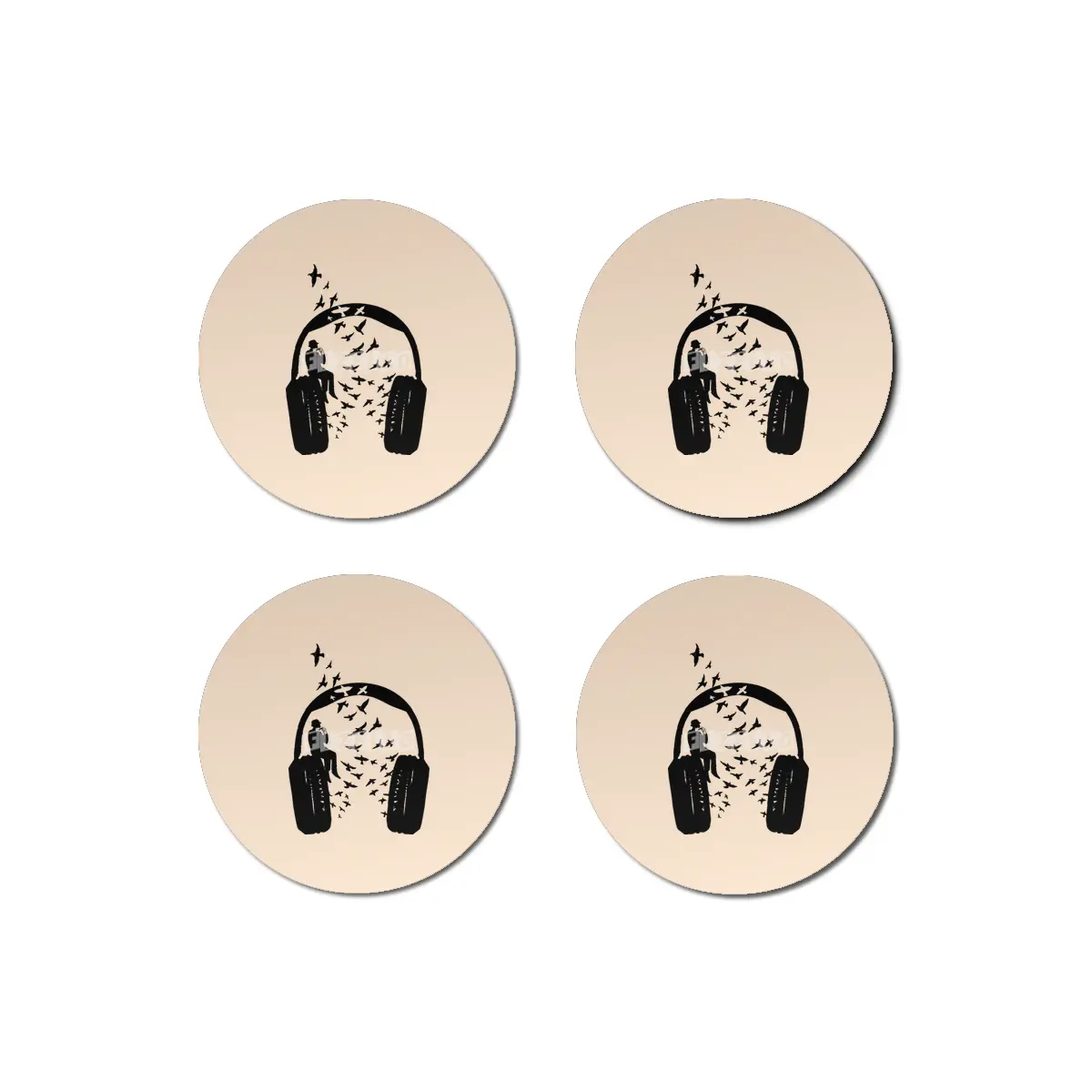 Headphone Harmonica Bardak Altlığı