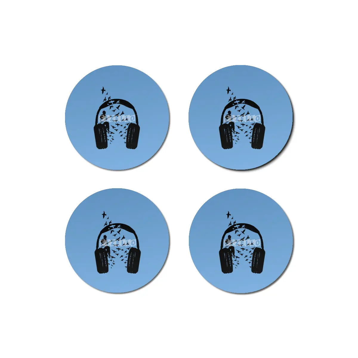 Headphone Bass guitar Bardak Altlığı