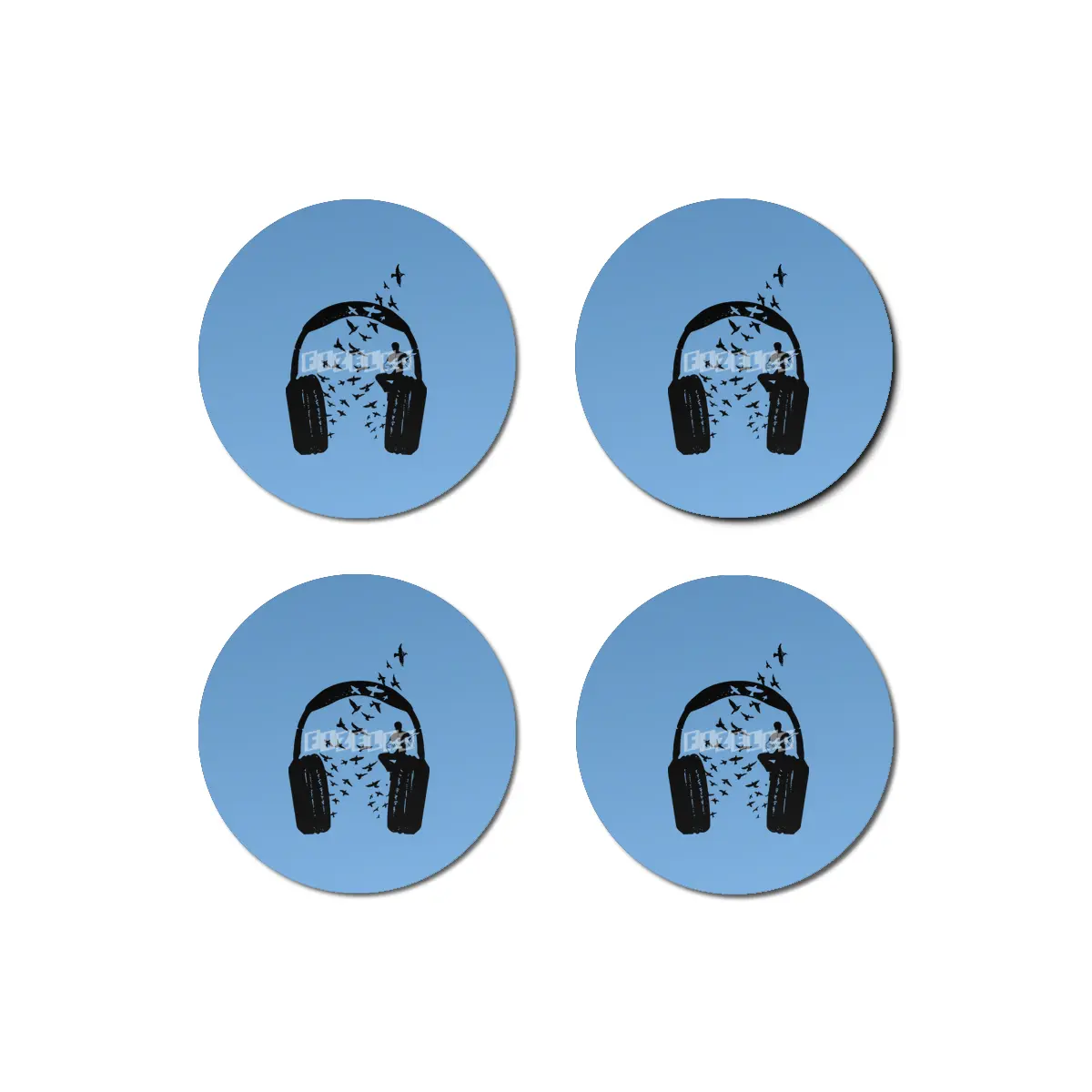 Headphone Electric Guitar Bardak Altlığı