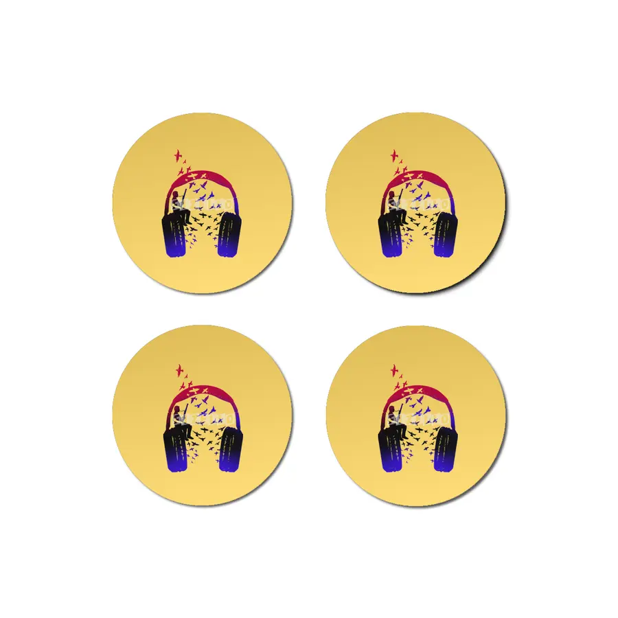 Headphone Music bassoon Bardak Altlığı