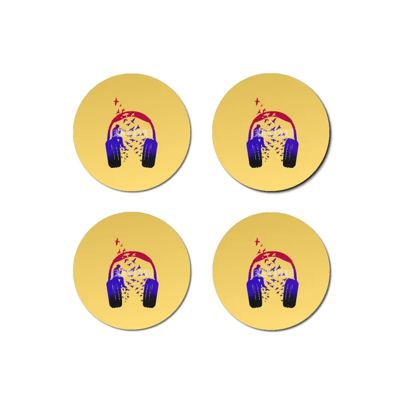 Headphone Music Bugle Bardak Altlığı