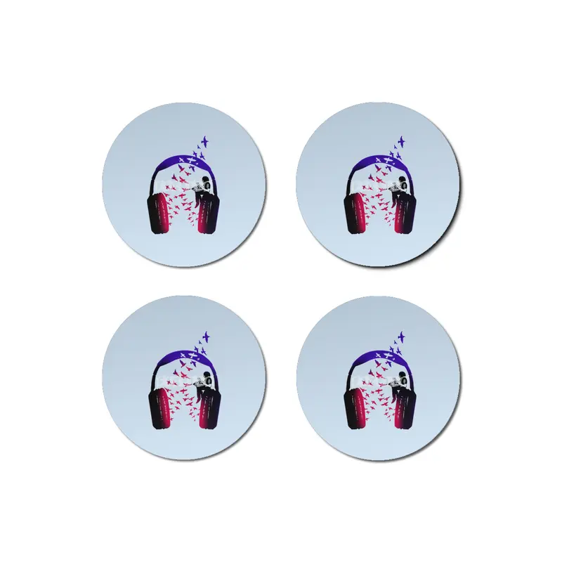 Headphone Music Hang Drum Bardak Altlığı