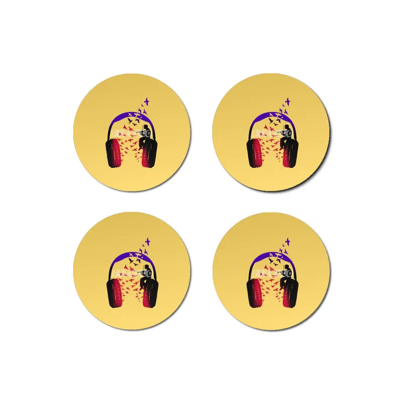 Headphone Music Violin Bardak Altlığı