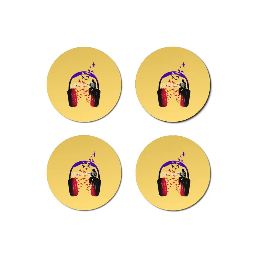 Headphone Music Violin Bardak Altlığı