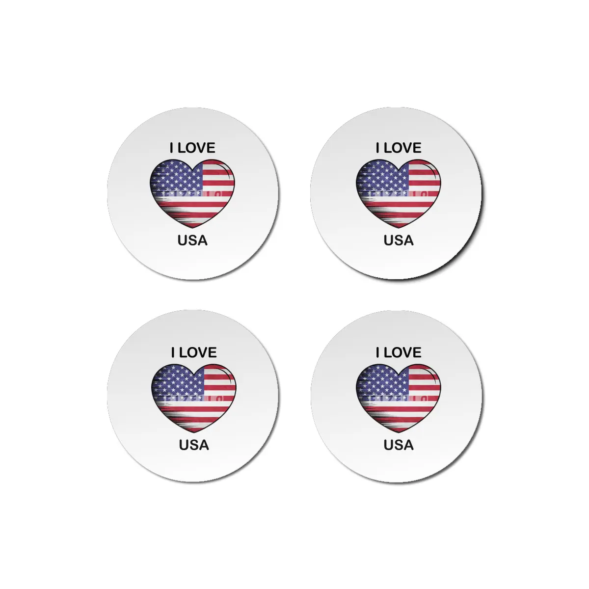 I Love America USA, My Home, My Country Bardak Altlığı