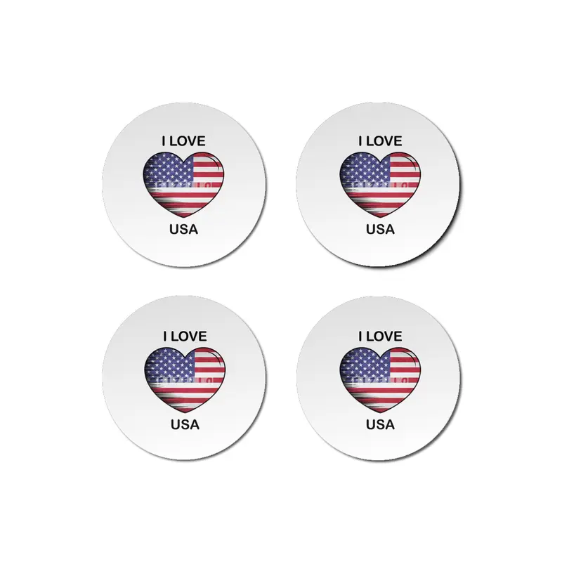 I Love America USA, My Home, My Country Bardak Altlığı