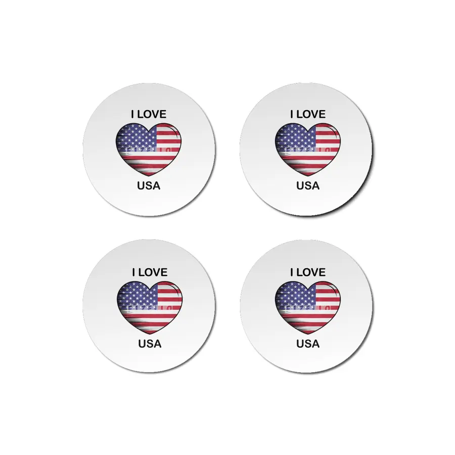 I Love America USA, My Home, My Country Bardak Altlığı