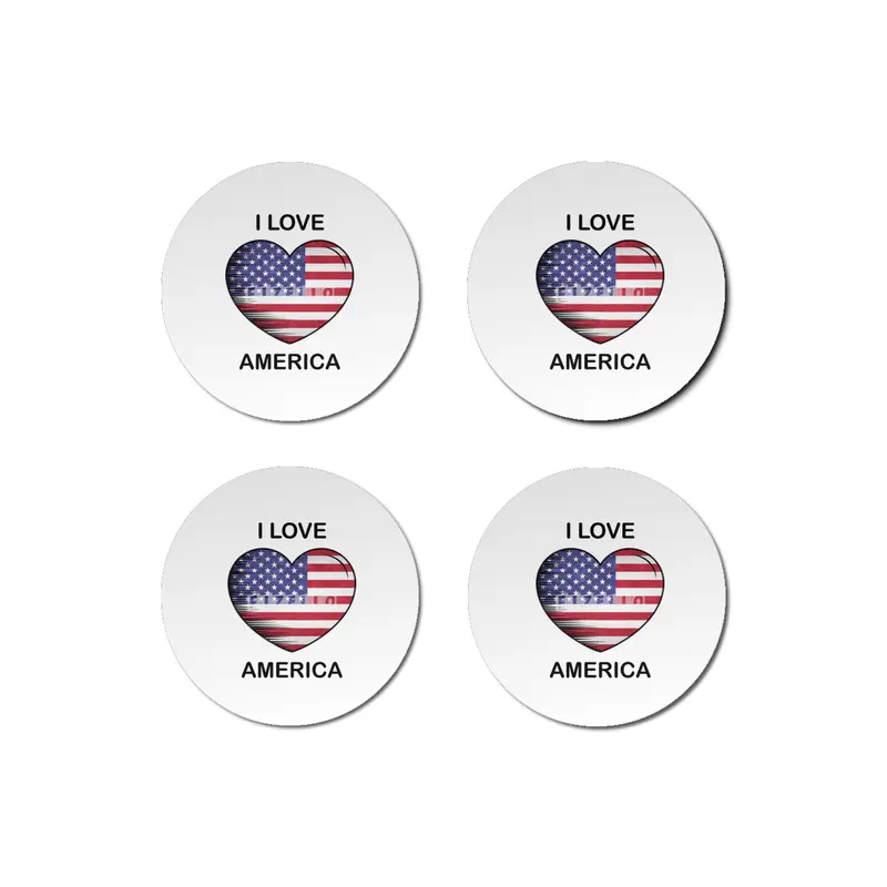 I Love America USA, My Home, My Country Bardak Altlığı