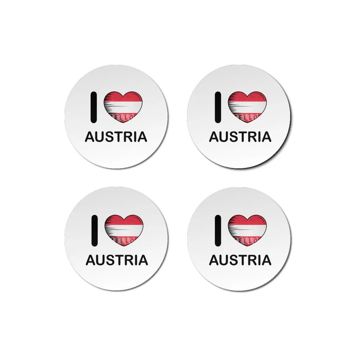 I Love Austria, My Homeland, My Country Bardak Altlığı