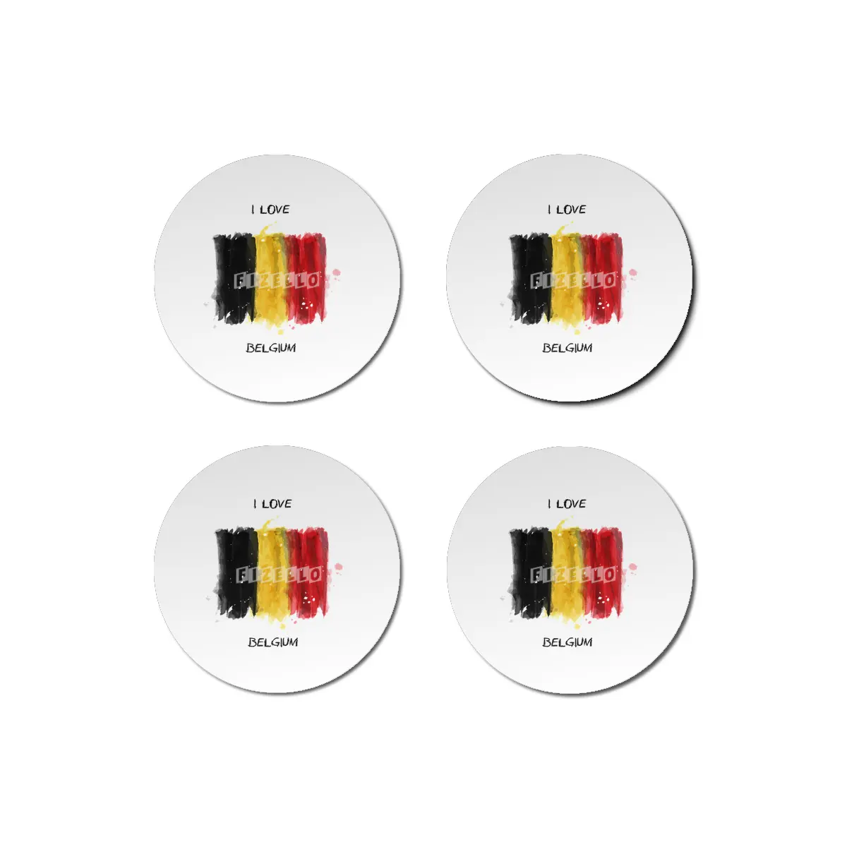 I Love Belgium, My Home, My Country Bardak Altlığı