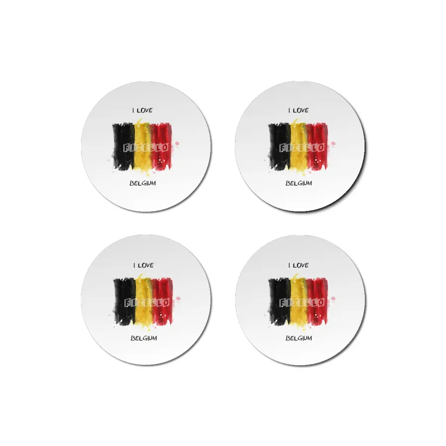 I Love Belgium, My Home, My Country Bardak Altlığı