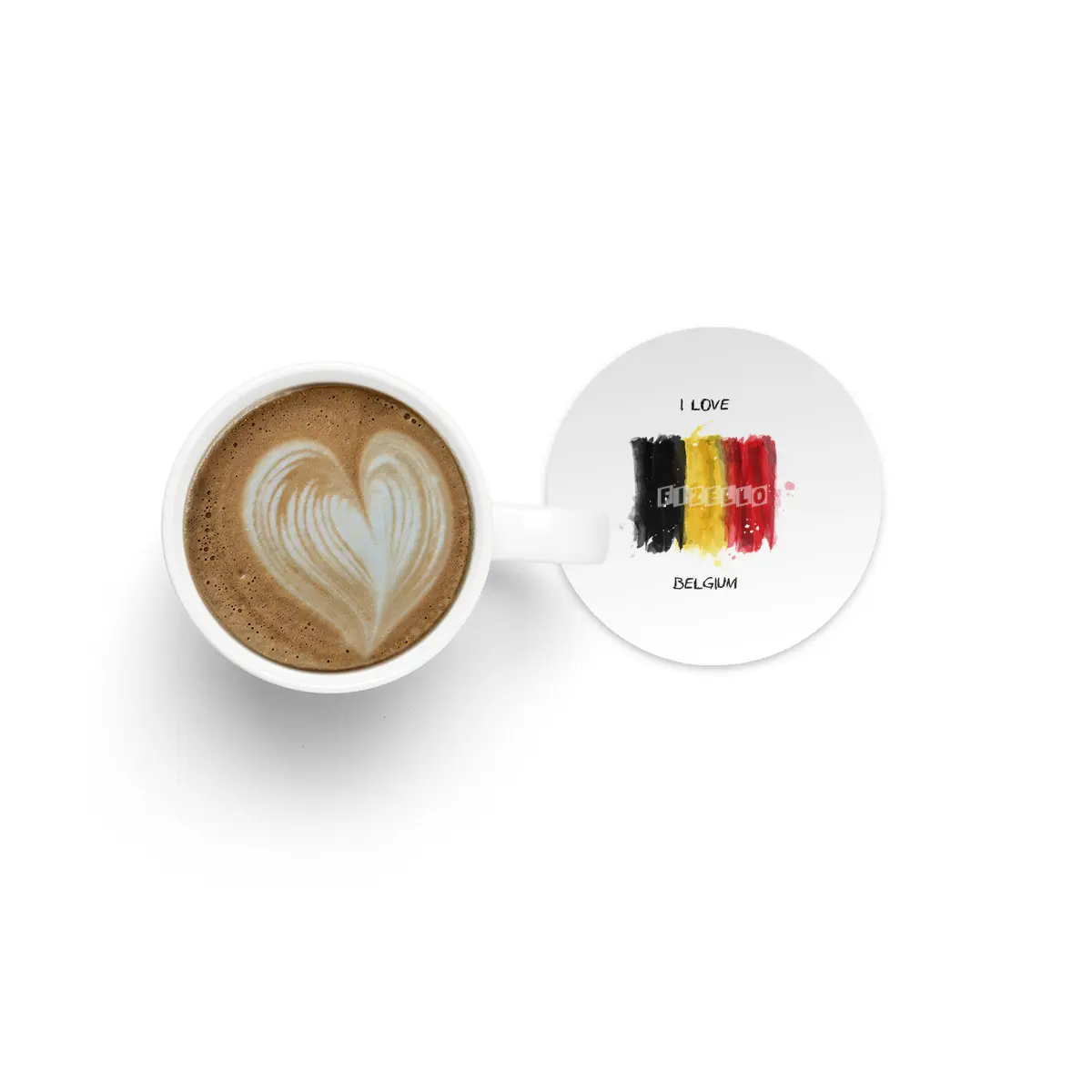 I Love Belgium, My Home, My Country Bardak Altlığı