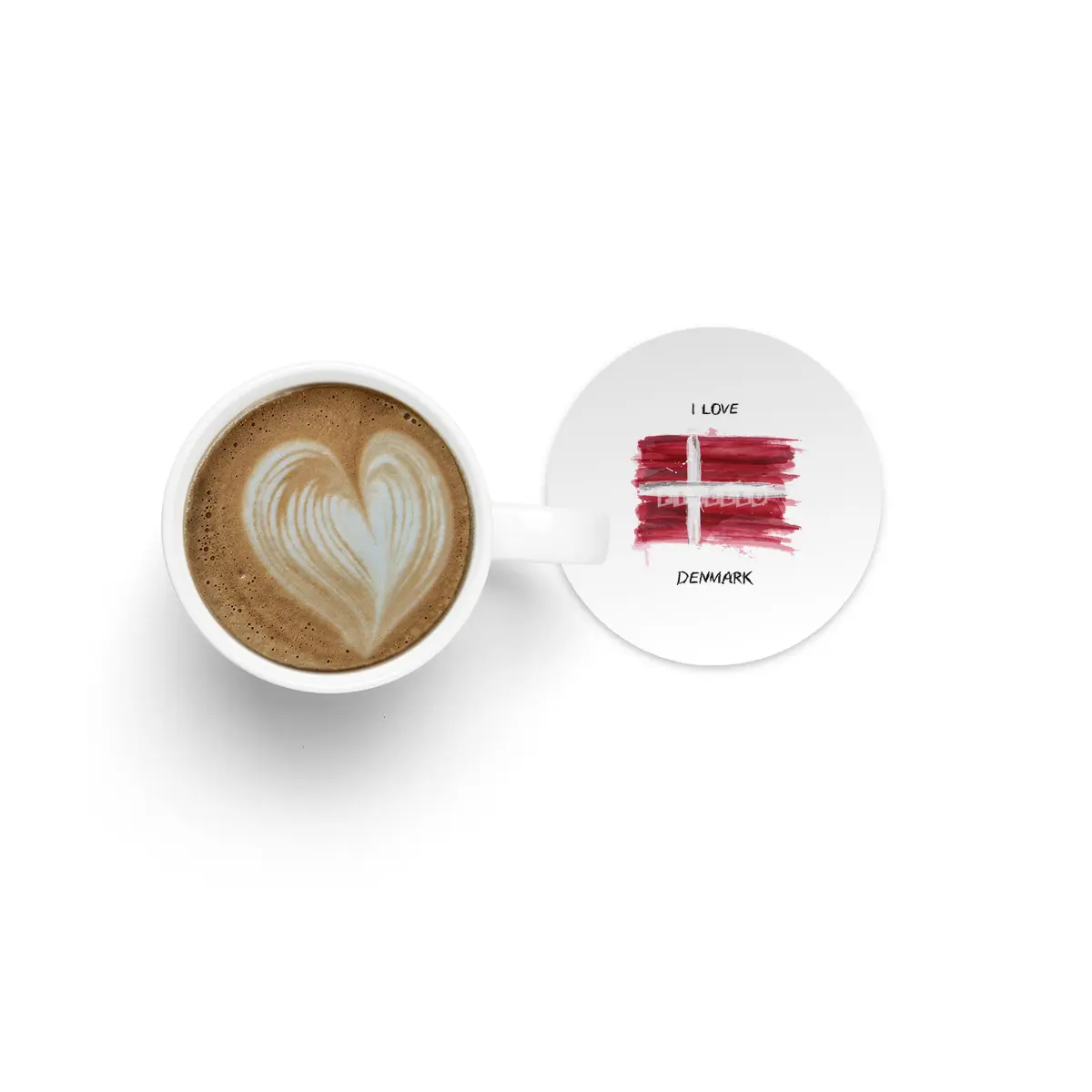 I Love Denmark, My Home, My Country Bardak Altlığı