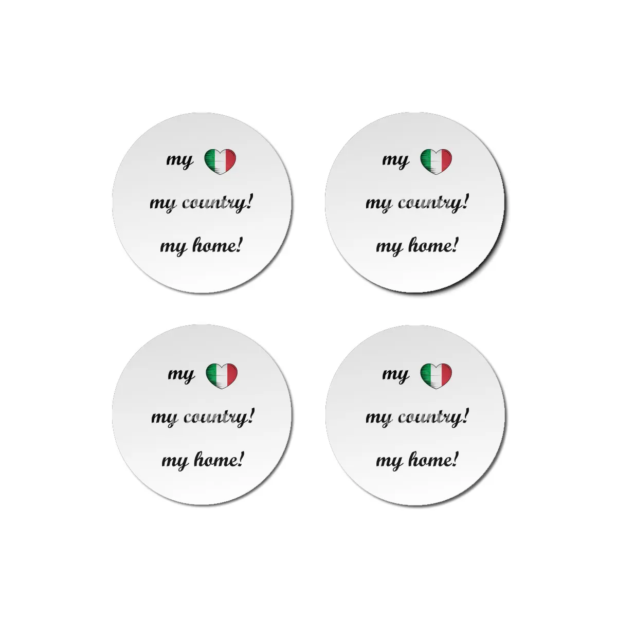 I Love Italy, My Home, My Country Bardak Altlığı