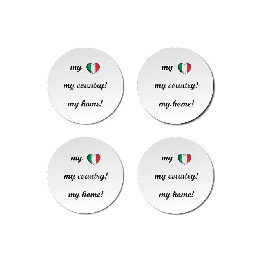 I Love Italy, My Home, My Country Bardak Altlığı