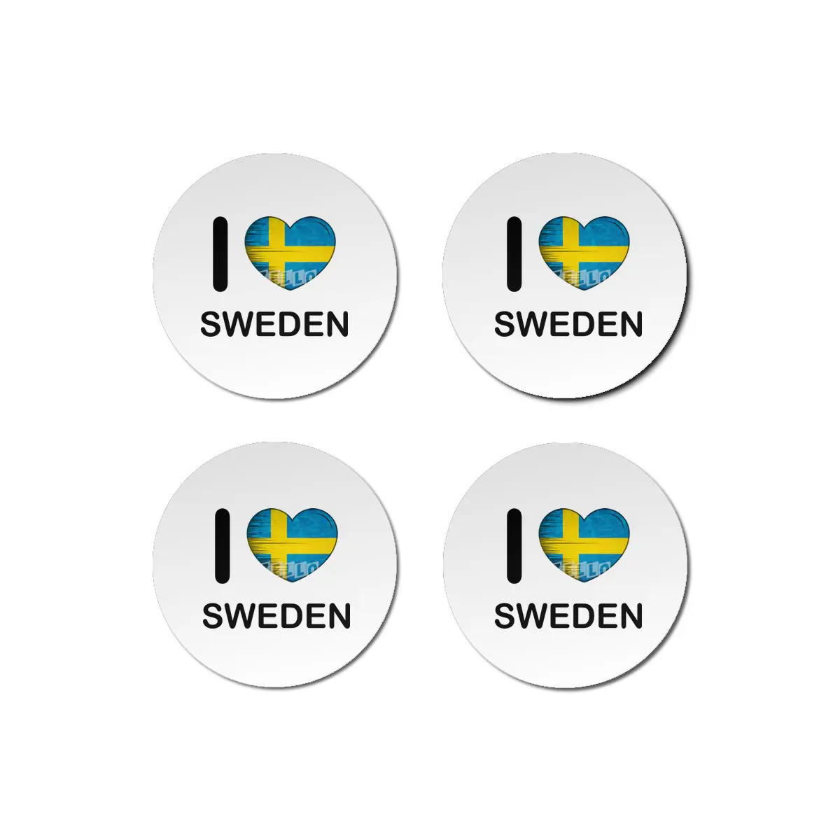 I Love Sweden, My Home, My Country, my Heart Bardak Altlığı