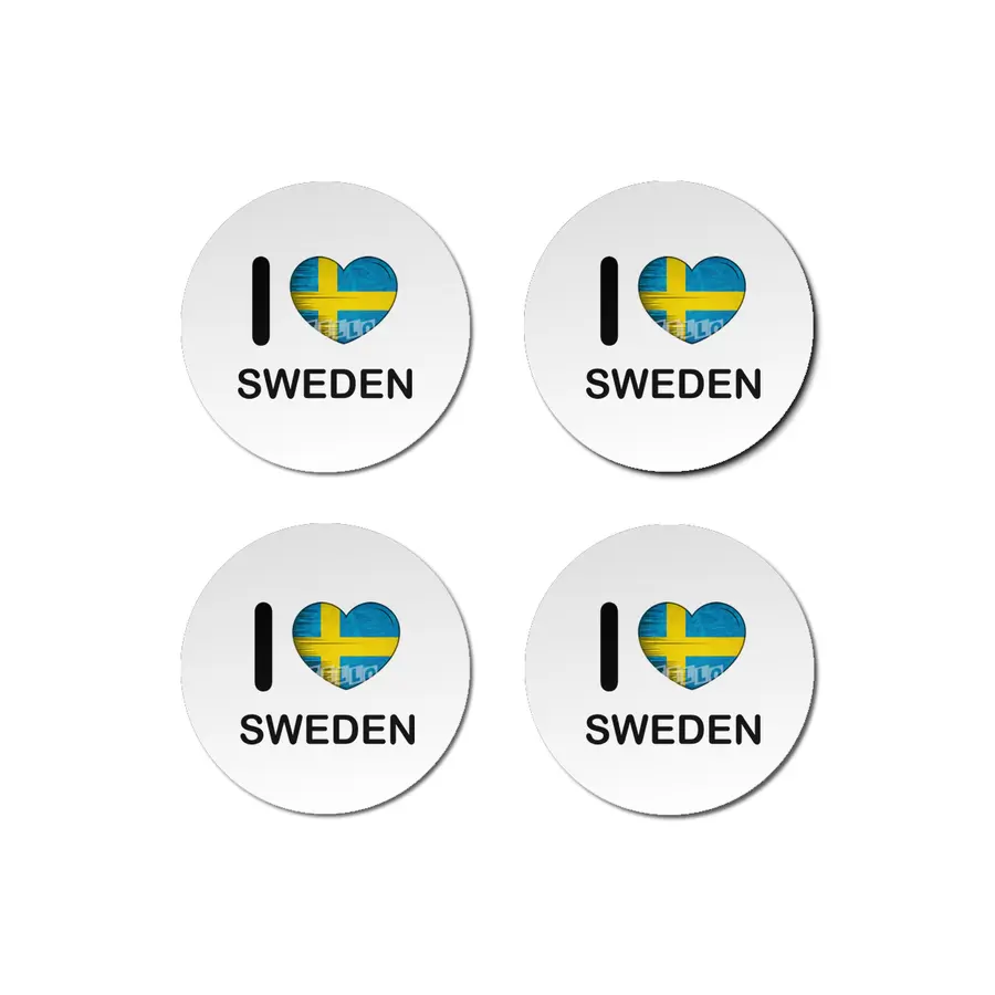 I Love Sweden, My Home, My Country, my Heart Bardak Altlığı