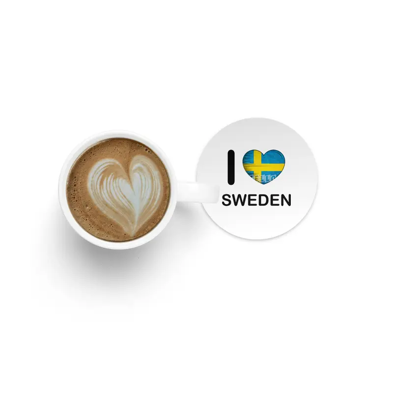 I Love Sweden, My Home, My Country, my Heart Bardak Altlığı