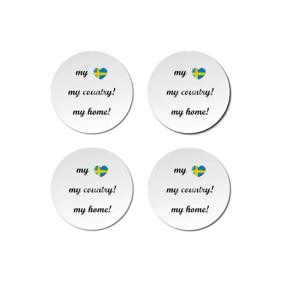 I Love Sweden, My Home, My Country, my Heart Bardak Altlığı