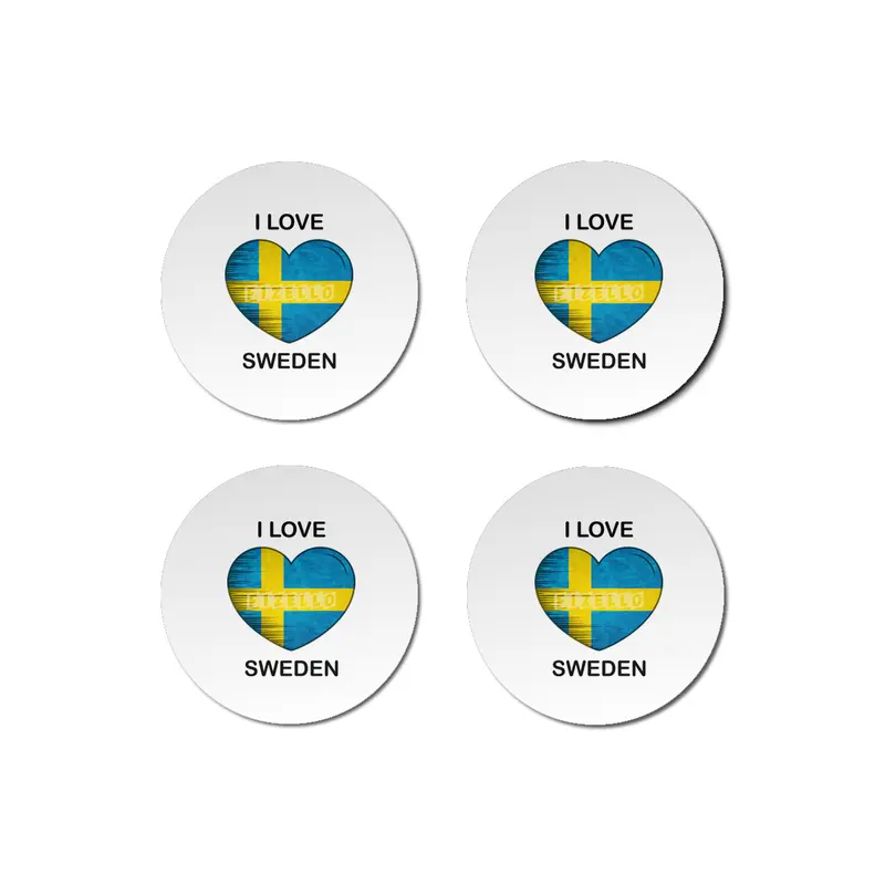 I Love Sweden, My Home, My Country, my Heart Bardak Altlığı
