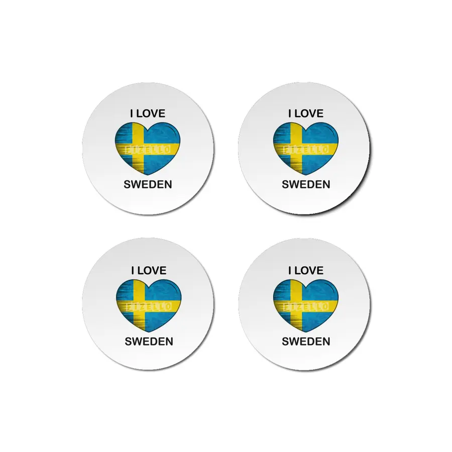 I Love Sweden, My Home, My Country, my Heart Bardak Altlığı