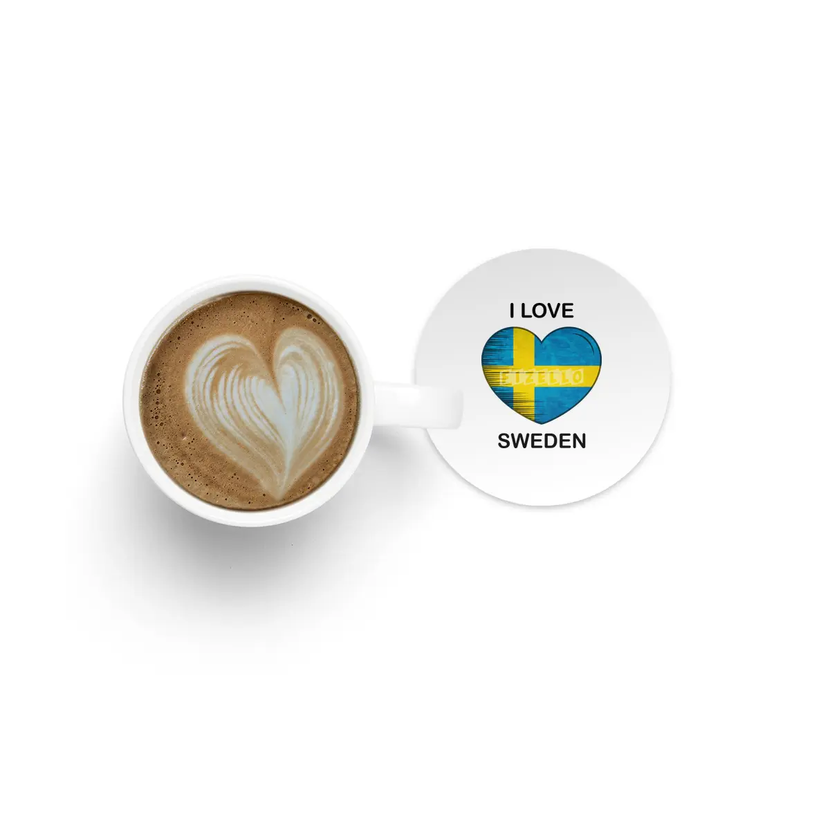 I Love Sweden, My Home, My Country, my Heart Bardak Altlığı