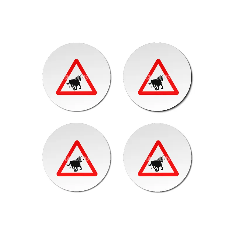 Funny Beautiful Unicorn Road Sign Shirt Bardak Altlığı