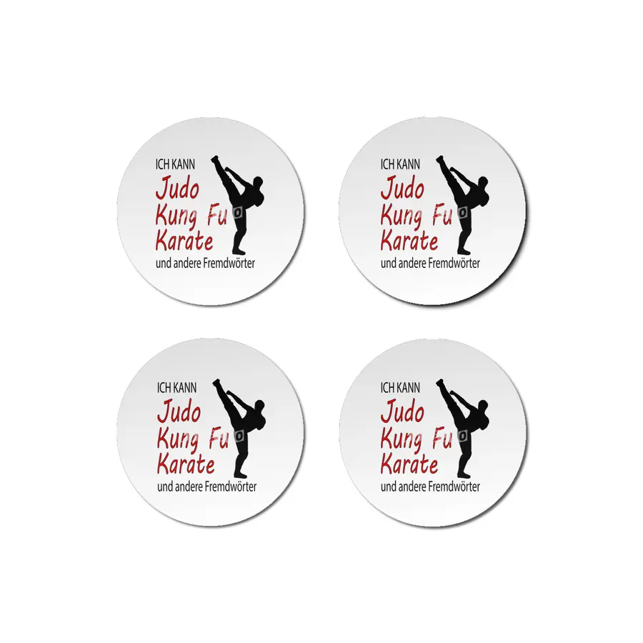 Funny Judo Kung Fu Card Martial Arts Gift Bardak Altlığı