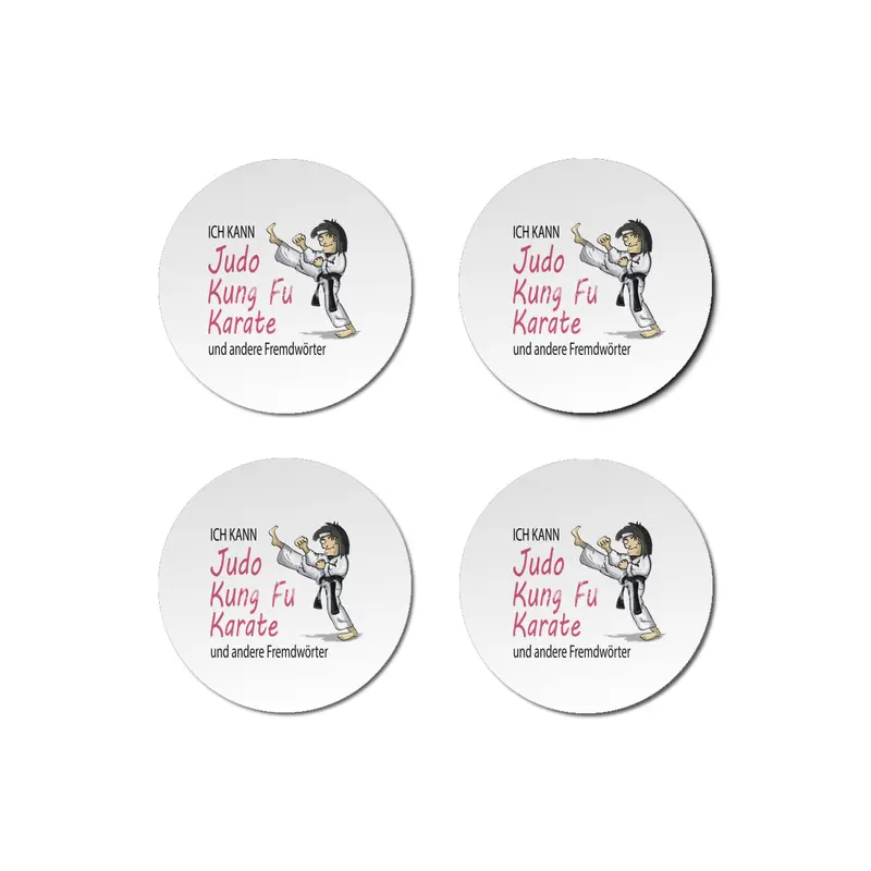 Funny Judo Kung Fu Card Martial Arts Gift Bardak Altlığı