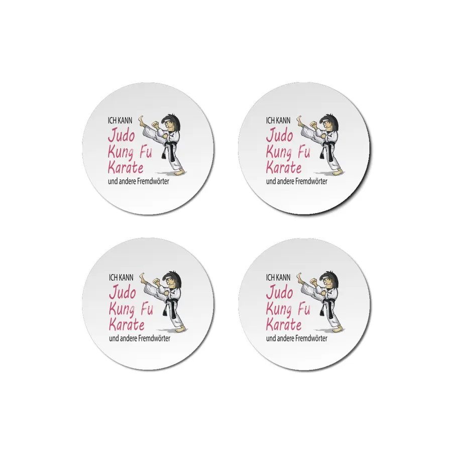Funny Judo Kung Fu Card Martial Arts Gift Bardak Altlığı