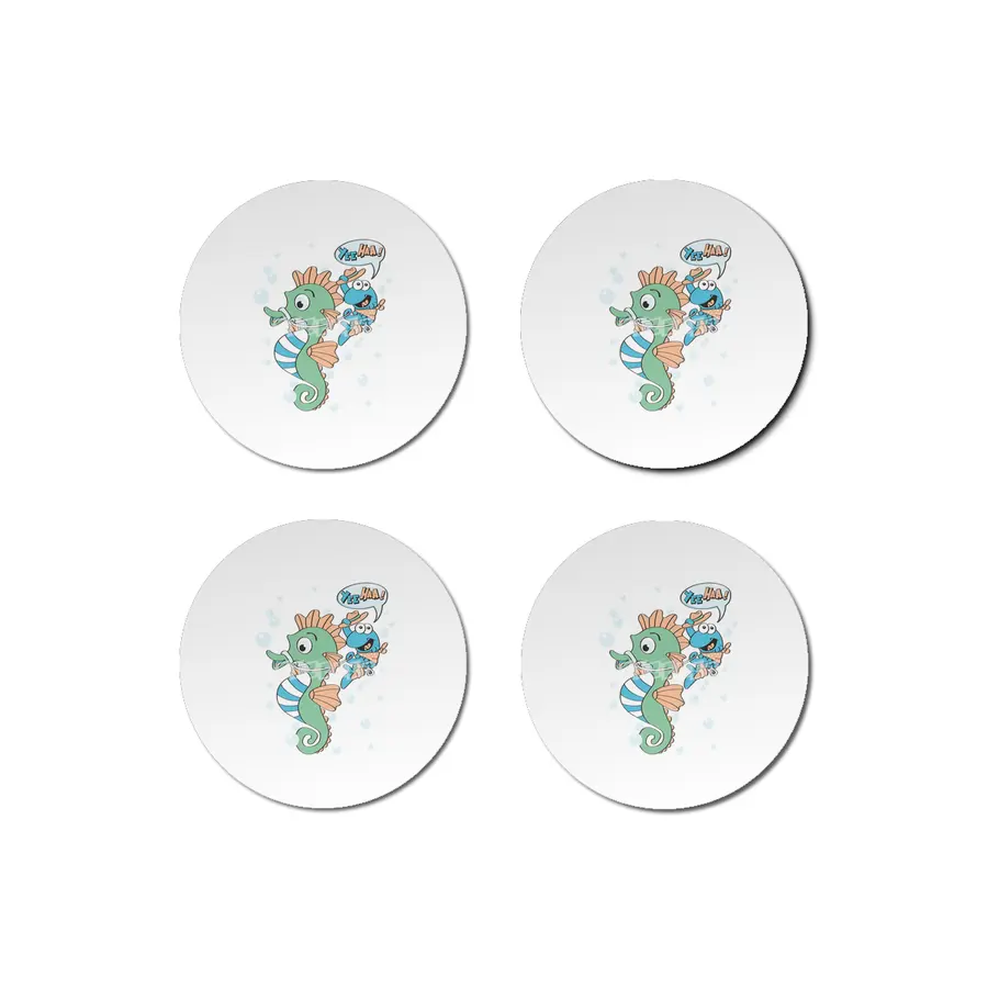 Funny Seahorse Kids Gift Birthday Bardak Altlığı