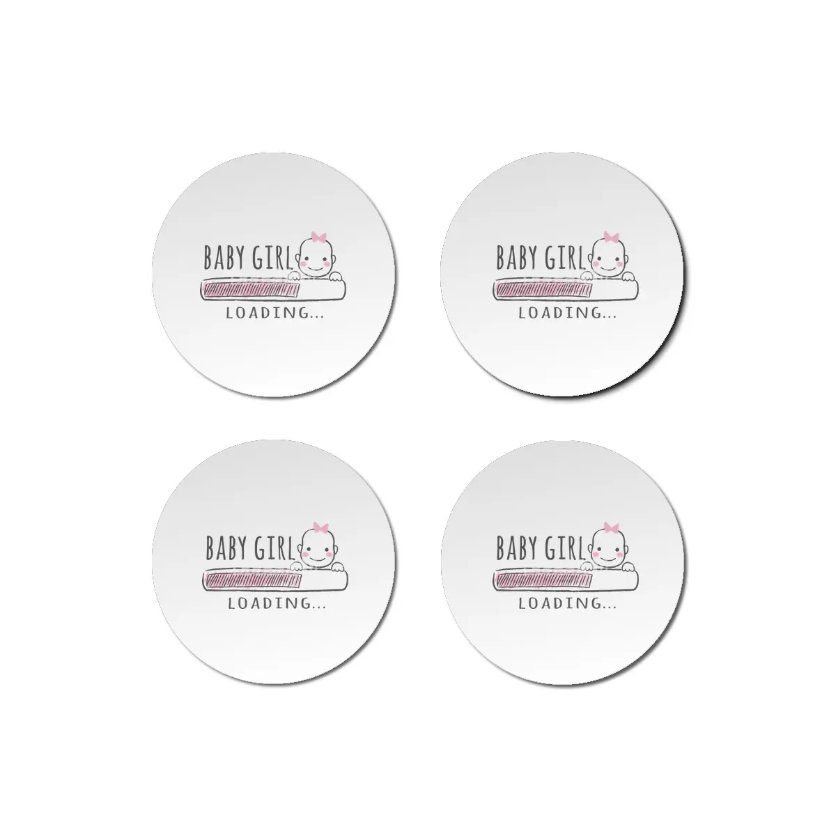 Gift For Pregnant Women. Baby Girl Girl Mother Bardak Altlığı