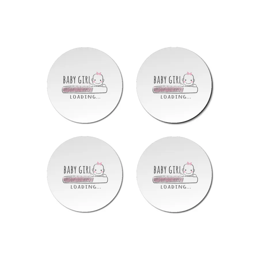 Gift For Pregnant Women. Baby Girl Girl Mother Bardak Altlığı
