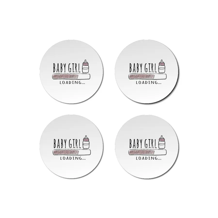 Gift For Pregnant Women. Baby Girl Girl Mother Bardak Altlığı
