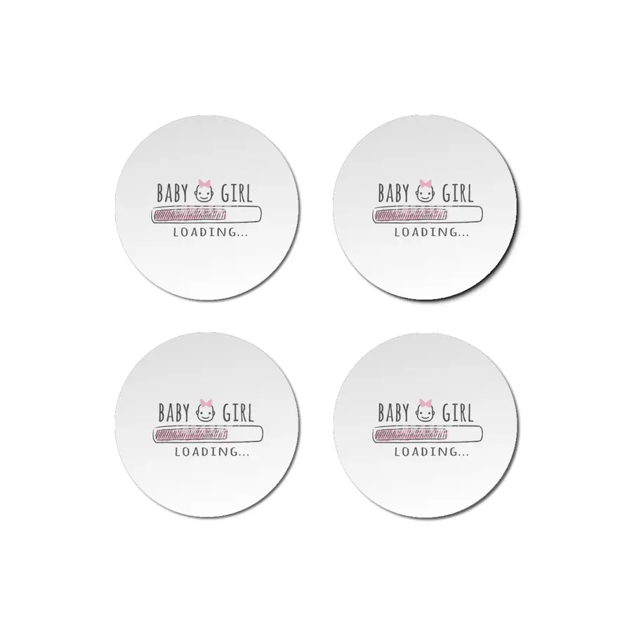 Gift For Pregnant Women. Baby Girl Girl Mother Bardak Altlığı