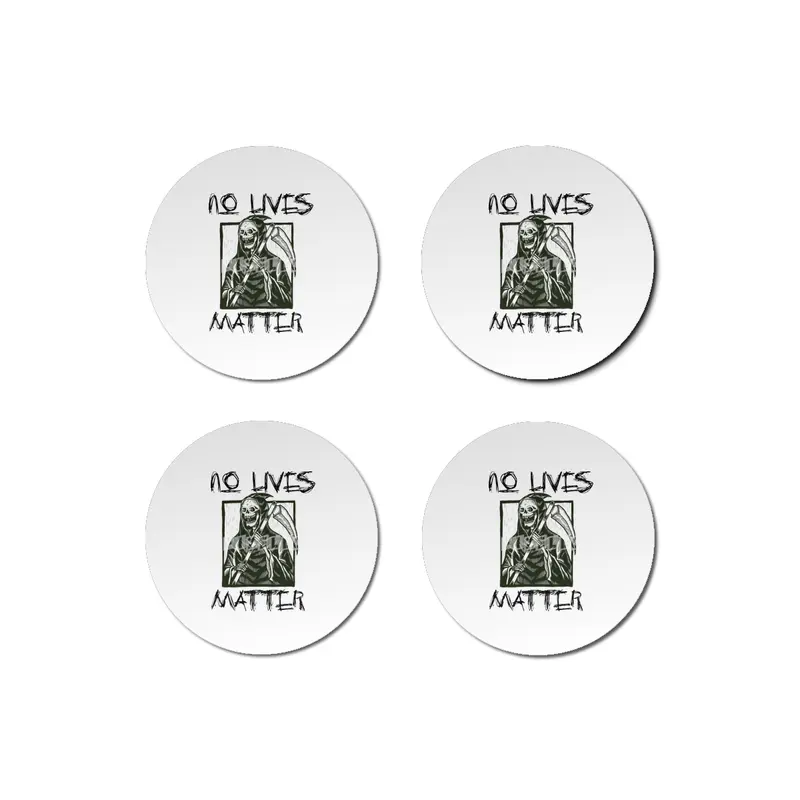 No Lives Matter Metal Rock Grim Reaper Design Bardak Altlığı