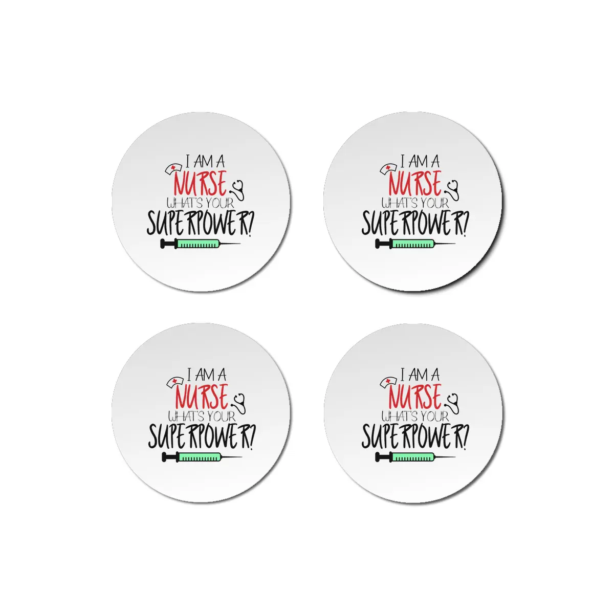 Nurse funny quote gift birthday christmas saying Bardak Altlığı