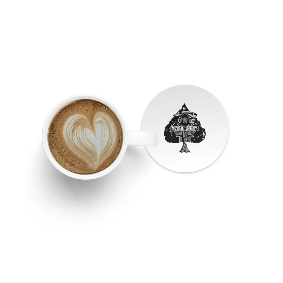 Poker Ace Of Spades Skull Las Vegas Gift Bardak Altlığı