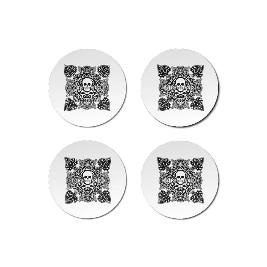 Poker Ace Of Spades Skull Las Vegas Gift Bardak Altlığı