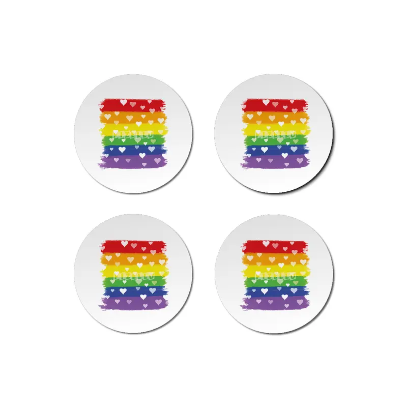 Rainbow Gay Lesbian Transgender Bisexual Love Bardak Altlığı