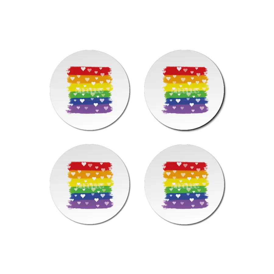 Rainbow Gay Lesbian Transgender Bisexual Love Bardak Altlığı