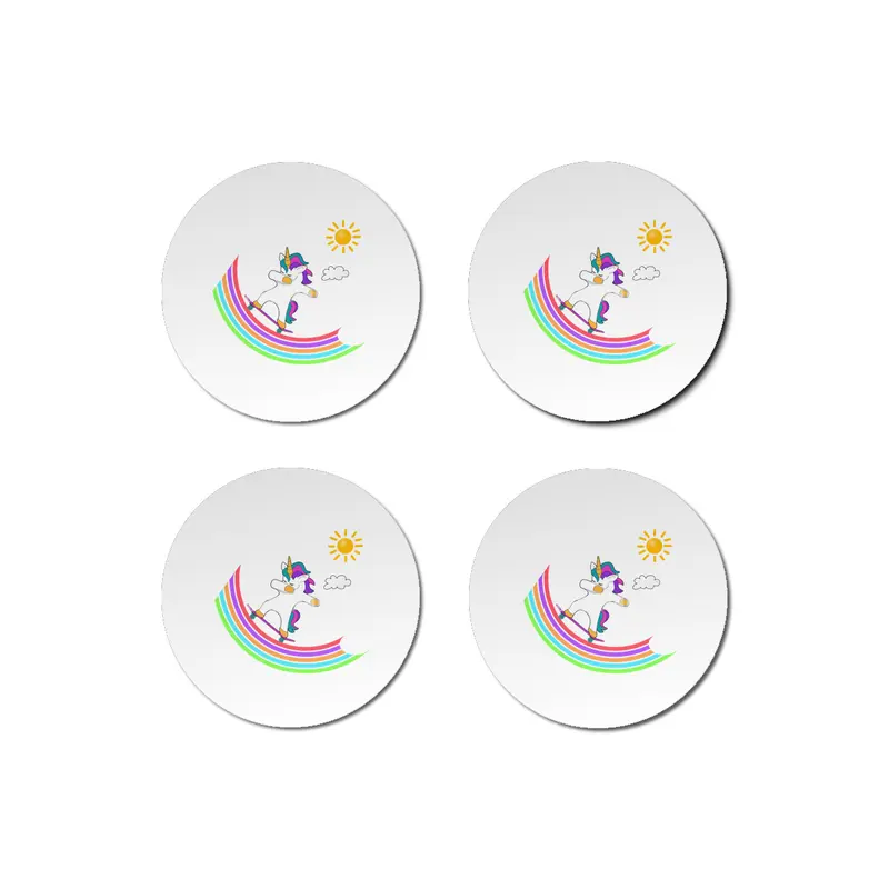 Skateboard Dab Dabbing Unicorn Skater Shirt Bardak Altlığı
