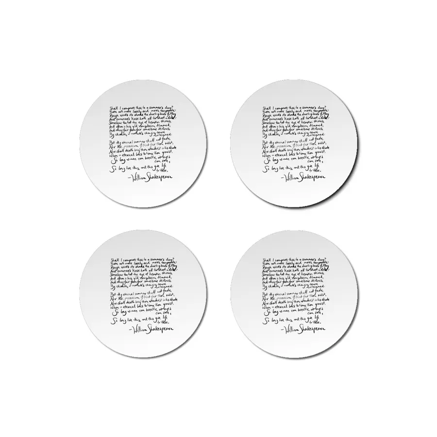 Shakespeare's Sonnet 18 Bardak Altlığı