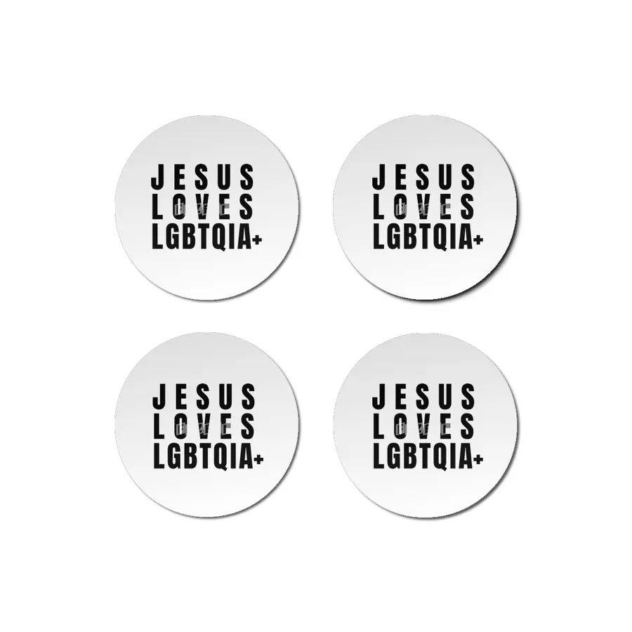 Jesus Loves LGBTQIA+ Bardak Altlığı