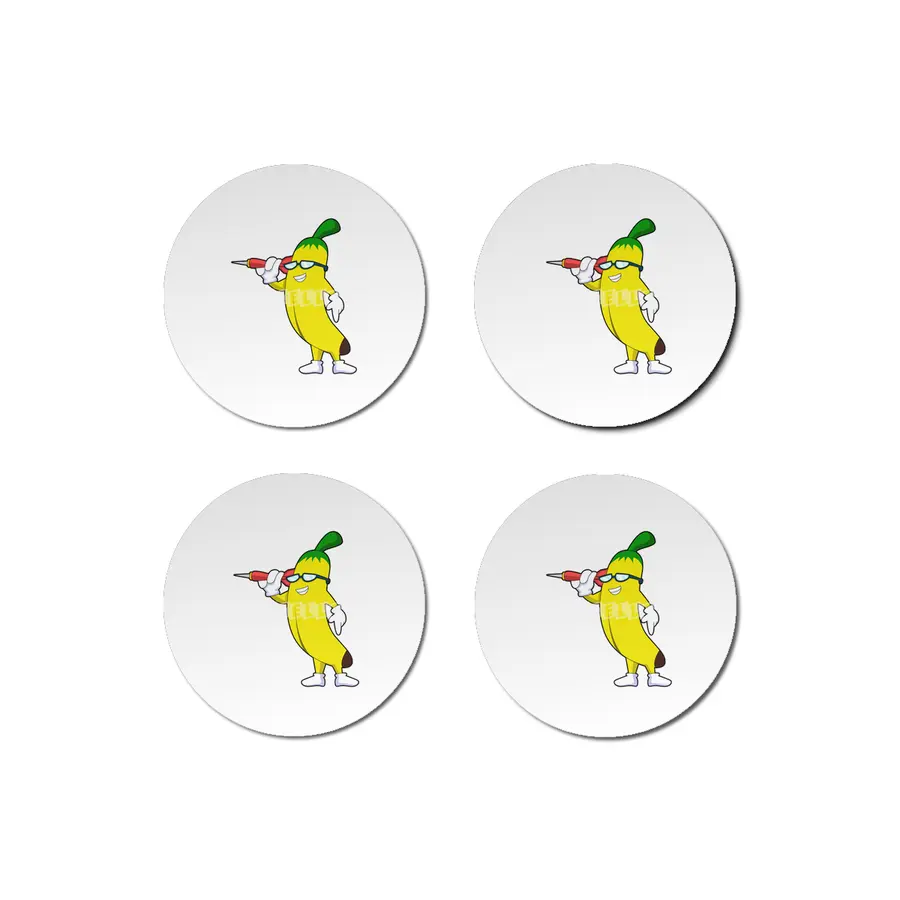 Banana at Darts with Dart Bardak Altlığı