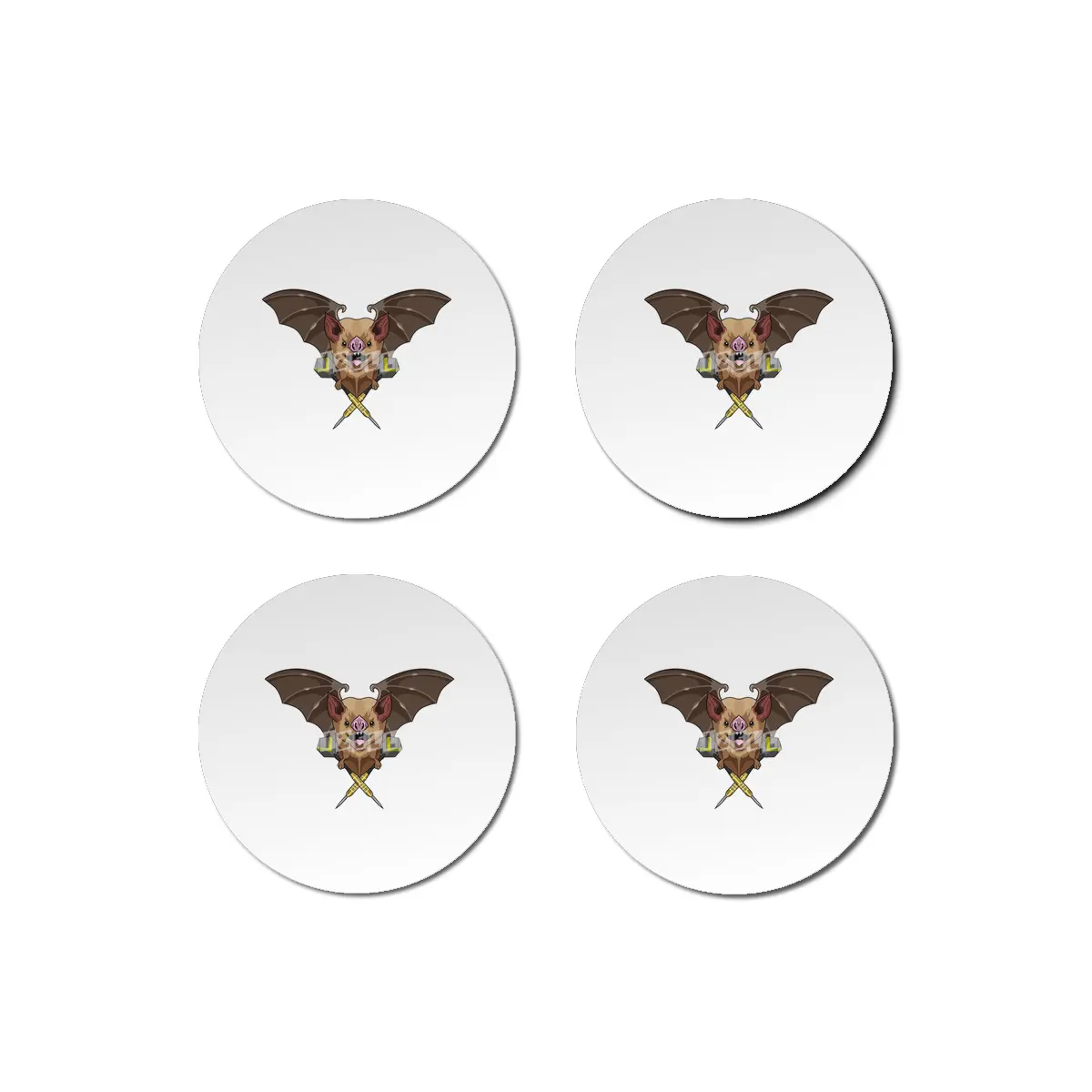 Bat at Darts with Dart Bardak Altlığı