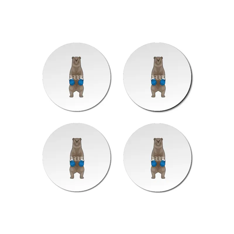 Bear as Boxer with Boxing gloves Bardak Altlığı